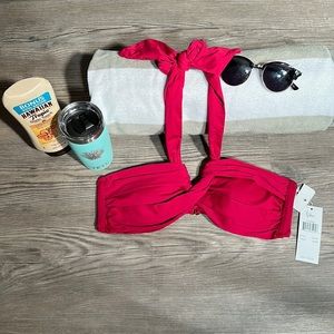 🌺☀️Beautiful “Leilani” swimwear!! Color burgundy, lux bandeau, size 8